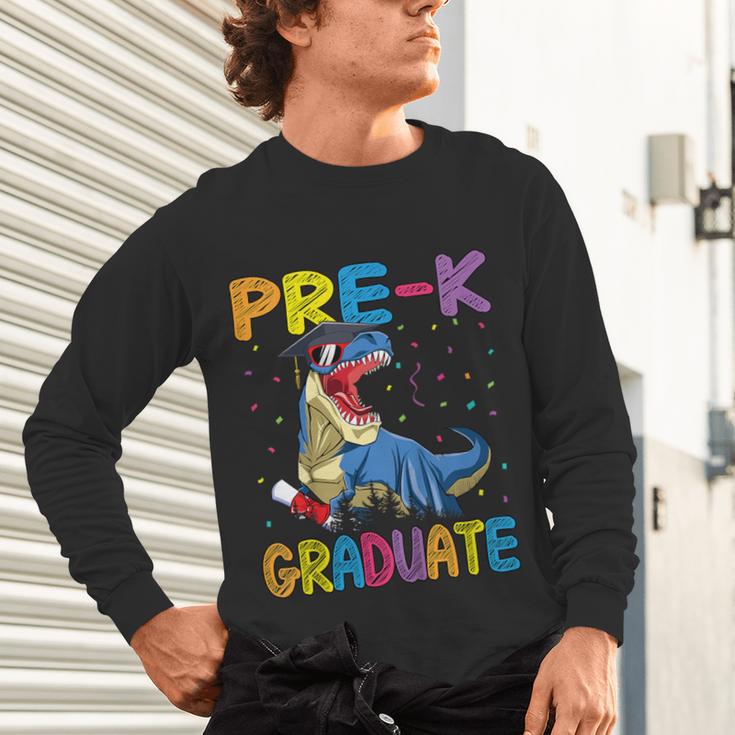Kids Pre-K Graduate Dinosaur T-Rex Pre Kindergarten Graduation Unisex Long Sleeve T-Shirt