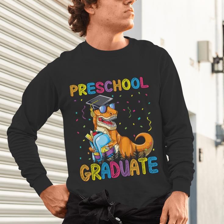 Kids Preschool Graduate Dinosaur Trex Preschool Graduation Unisex Long Sleeve T-Shirt