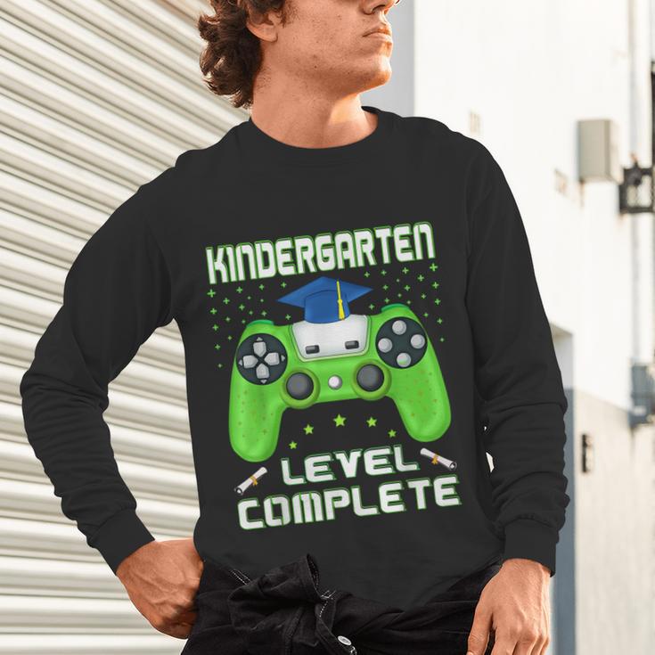 Kindergarten Graduation Level Complete Gamer Class 2024 Kids Unisex Long Sleeve T-Shirt
