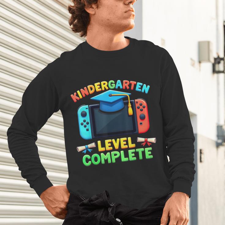 Kindergarten Level Complete Graduation Class 2025 Gamer Boys Unisex Long Sleeve T-Shirt