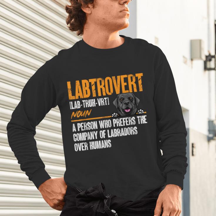 Labrador Retriever Labtrovert Definition Introvert Labrador Unisex Long Sleeve T-Shirt Labrador Retriever Labtrovert Definition Introvert Labrador Unisex Long Sleeve T-Shirt