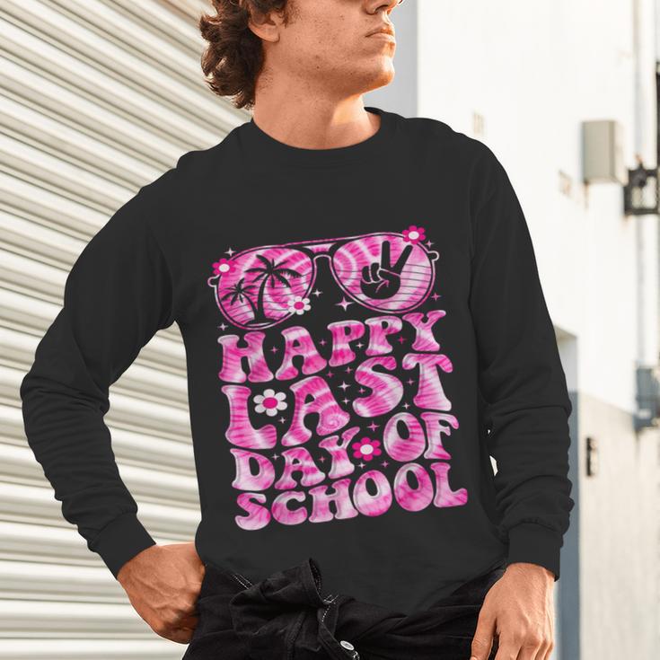 Last Day Of School Teacher Students School Graduation Groovy Unisex Long Sleeve T-Shirt