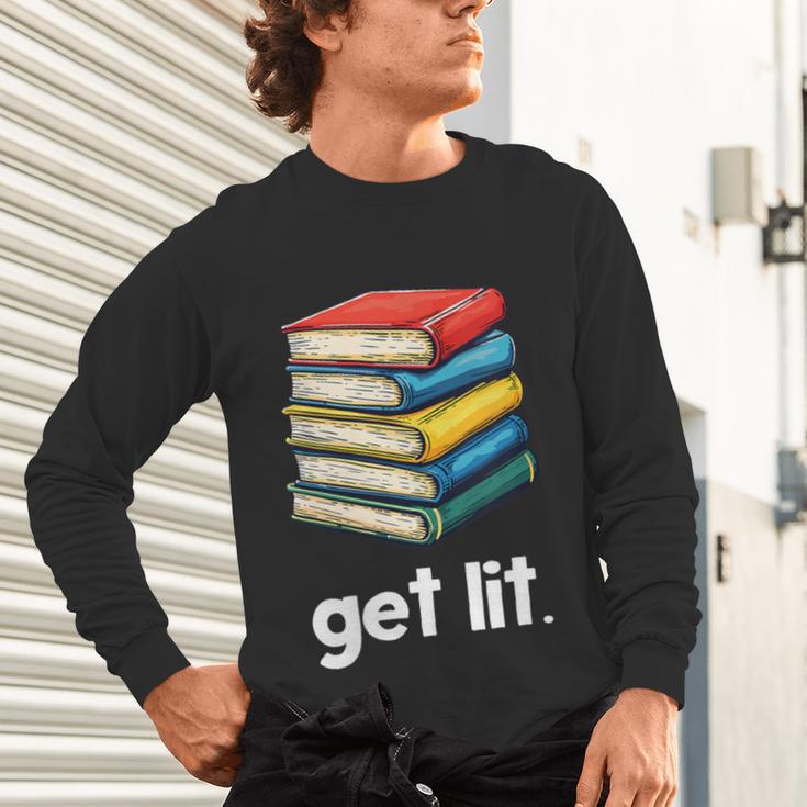 Get Lit With Books Unisex Long Sleeve T-Shirt