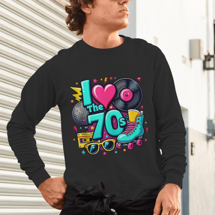 I Love The 70s Vintage Cassette Roller Vinyl Nostalgia 70s Unisex Long Sleeve T-Shirt I Love The 70s Vintage Cassette Roller Vinyl Nostalgia 70s Unisex Long Sleeve T-Shirt