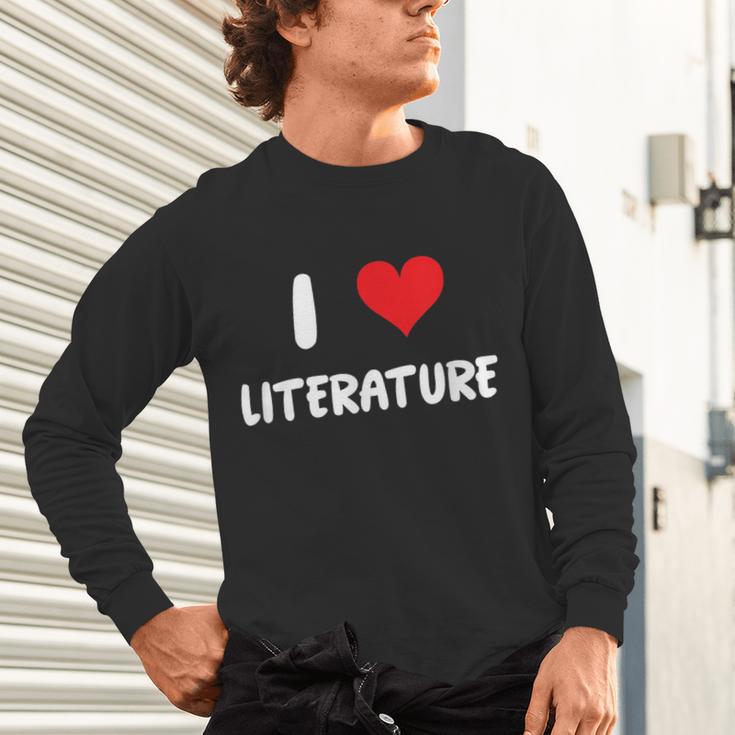 I Love Literature Heart Books Writing Reading Read Write Unisex Long Sleeve T-Shirt I Love Literature Heart Books Writing Reading Read Write Unisex Long Sleeve T-Shirt