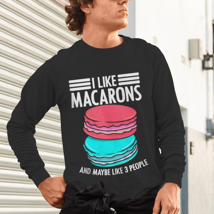 Macaroons Dessert Antisocial Introvert Pastries Food Lover Unisex Long Sleeve T-Shirt