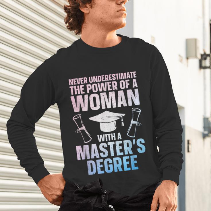 Masters Degree Graduation Art For Women Girls Masters Degree Unisex Long Sleeve T-Shirt