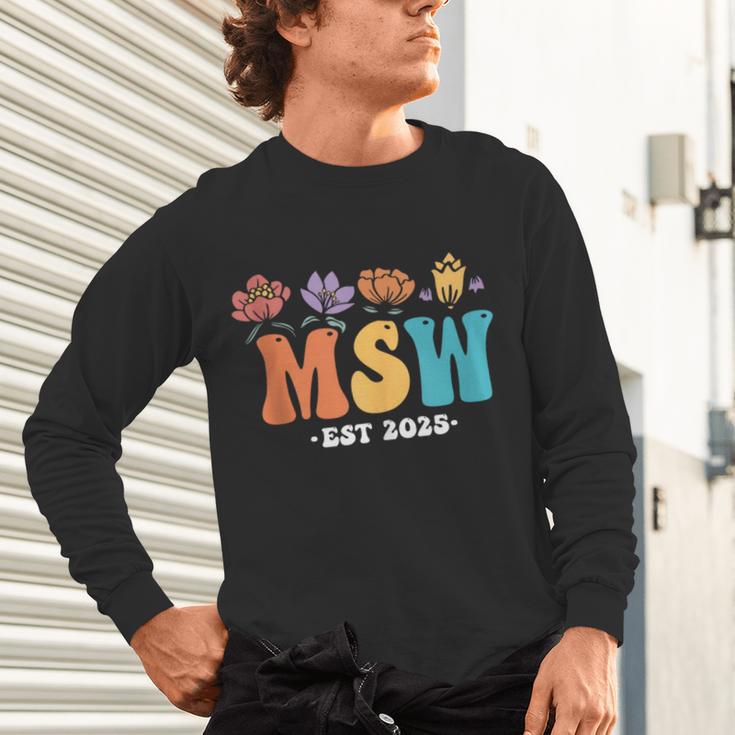 MSW Est 2025 Graduation School Social Worker Shirt Master Unisex Long Sleeve T-Shirt