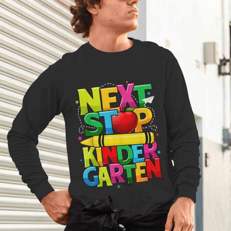 Next Stop Kindergarten Preschool Graduation 2023 Boys Girls Unisex Long Sleeve T-Shirt