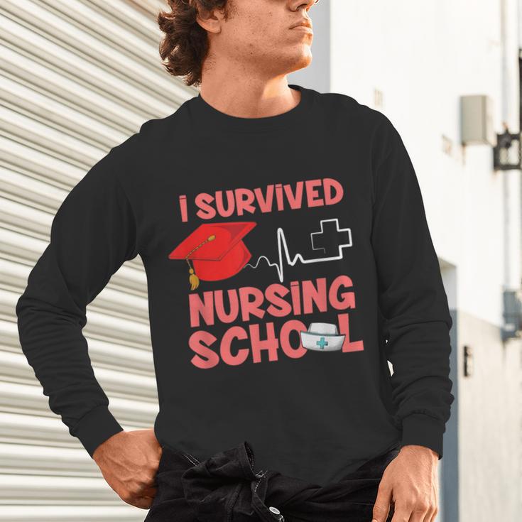 Nurse Survived Nursing School Graduation Unisex Long Sleeve T-Shirt