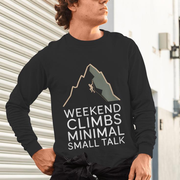 Outdoor Introvert Vibes Weekend Climber Unisex Long Sleeve T-Shirt