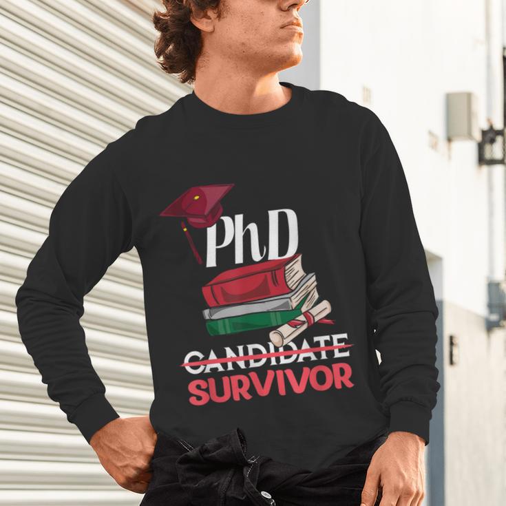 PhD PhD Graduation Gifts PhD Survivor T-Shirt Unisex Long Sleeve T-Shirt