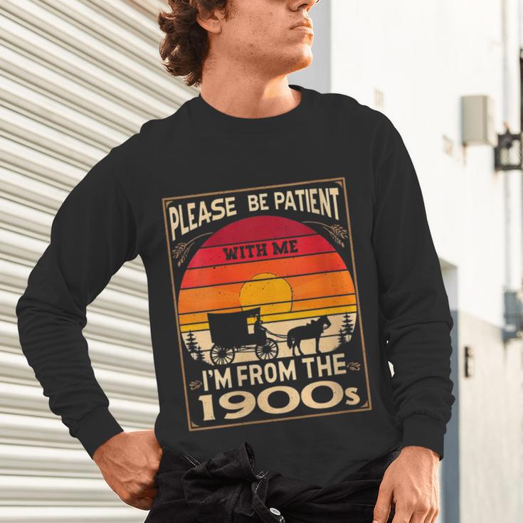 Please Be Patient I'm From The 1900s Sunset Vintage Wagon Unisex Long Sleeve T-Shirt