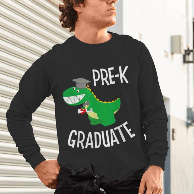 Preschool Graduation Preschooler Dinosaur Pre-K Dino Kids Unisex Long Sleeve T-Shirt