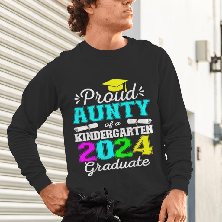 Proud Aunty Of Kindergarten Graduate 2024 Graduation Aunty Unisex Long Sleeve T-Shirt