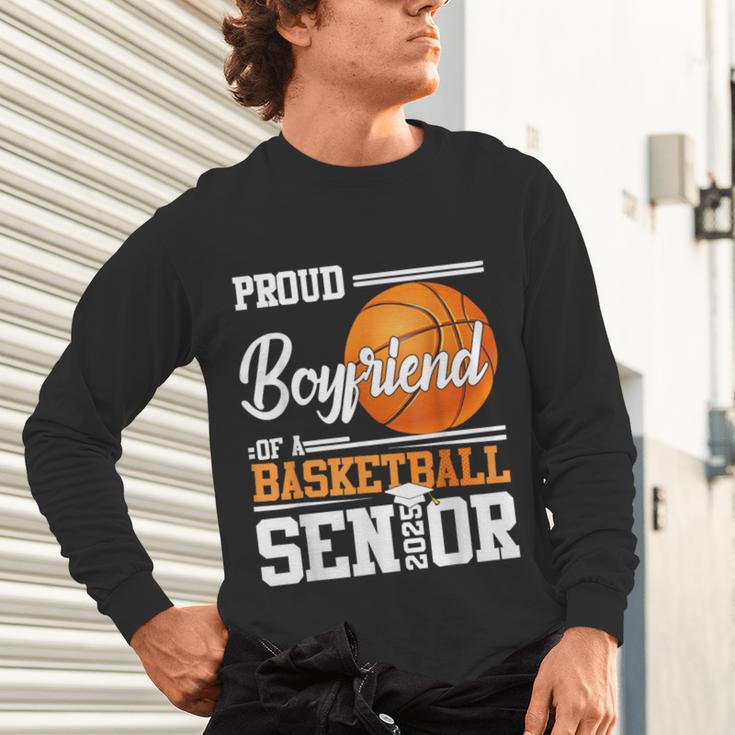 Proud Boyfriend Of A 2025 Senior Graduation Basketball Unisex Long Sleeve T-Shirt
