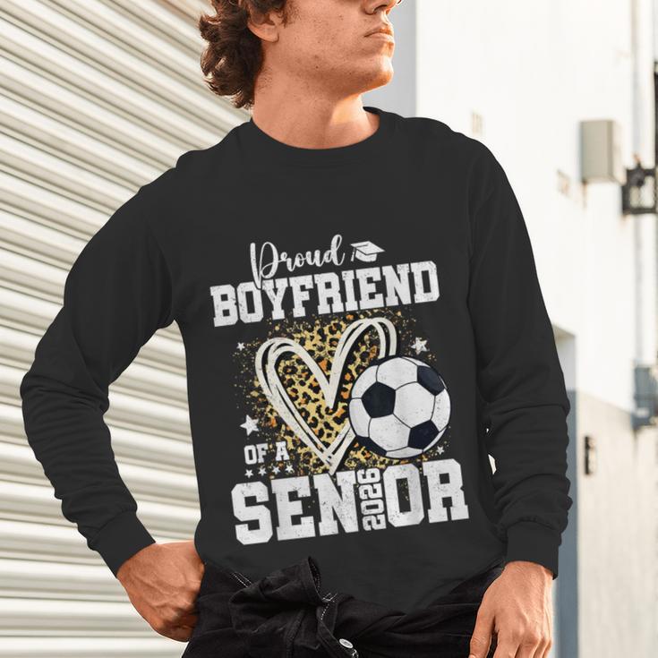Proud Boyfriend Of A 2026 Senior Soccer Graduation Leopard Unisex Long Sleeve T-Shirt