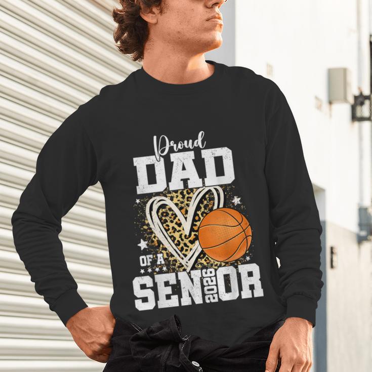 Proud Dad Of A 2026 Senior Basketball Graduation Leopard Unisex Long Sleeve T-Shirt
