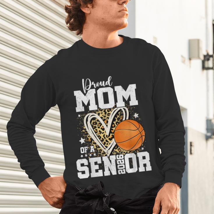 Proud Mom Of A 2026 Senior Basketball Graduation Leopard Unisex Long Sleeve T-Shirt