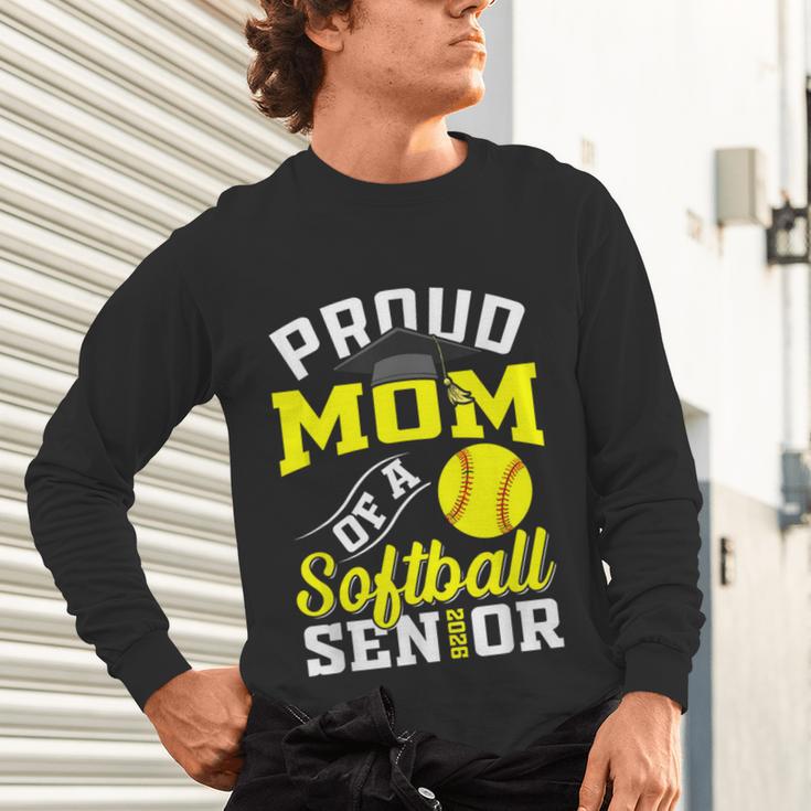 Proud Mom Of a Softball Senior Class Of 2026 Graduation Unisex Long Sleeve T-Shirt