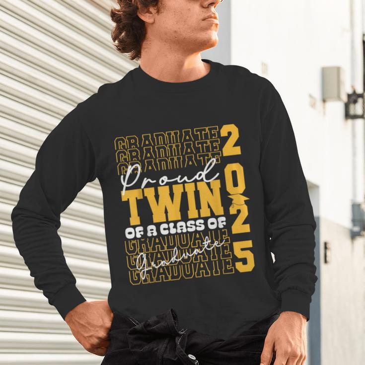 Proud Twin Of a 2025 Graduate Grad Prom Graduation Squad 25 Unisex Long Sleeve T-Shirt