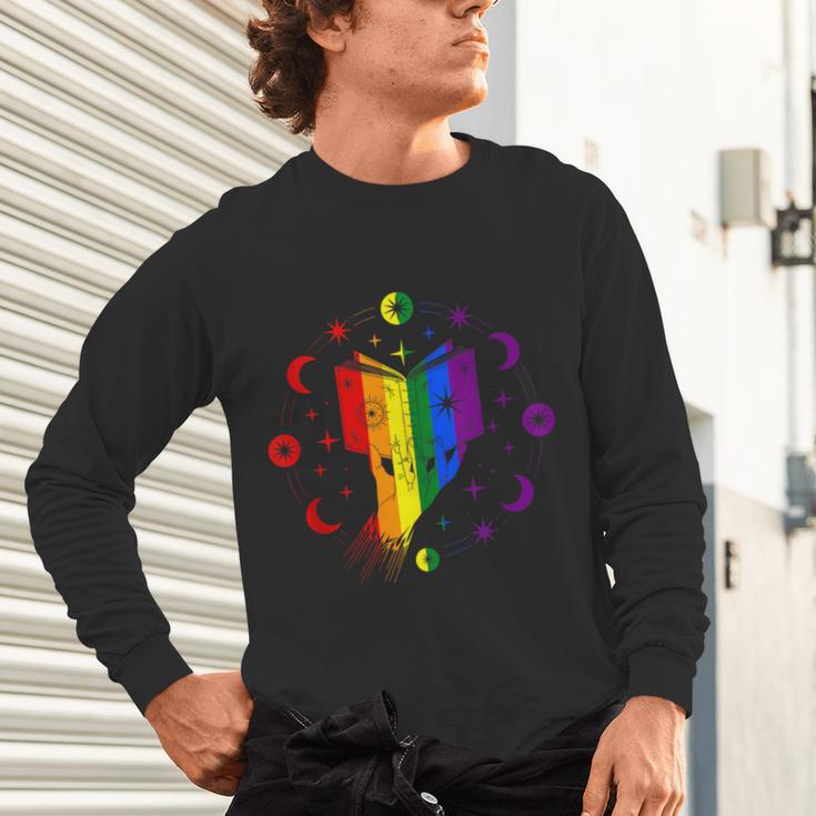Rainbow Book With Stars And Moon Phases Gay Pride LGBT Unisex Long Sleeve T-Shirt Rainbow Book With Stars And Moon Phases Gay Pride LGBT Unisex Long Sleeve T-Shirt