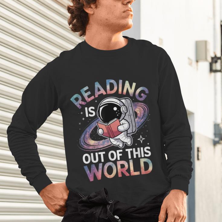 Reading Is Out Of This World Space Book Lover Unisex Long Sleeve T-Shirt Reading Is Out Of This World Space Book Lover Unisex Long Sleeve T-Shirt