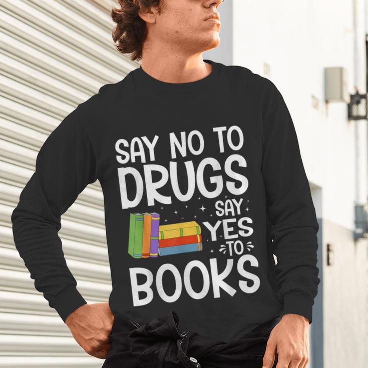 Red Ribbon Week Say No To Drugs Say Yes To Books Drug Free Unisex Long Sleeve T-Shirt Red Ribbon Week Say No To Drugs Say Yes To Books Drug Free Unisex Long Sleeve T-Shirt