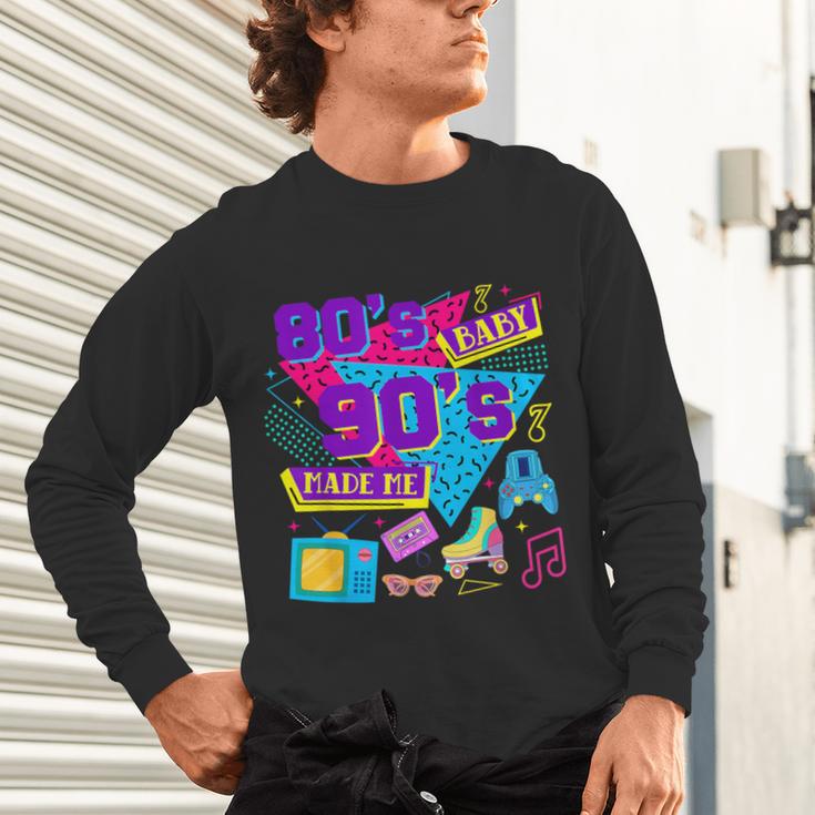 Retro 1980s 80's Baby 1990s 90's Made Me Nostalgia Birthday Unisex Long Sleeve T-Shirt Retro 1980s 80's Baby 1990s 90's Made Me Nostalgia Birthday Unisex Long Sleeve T-Shirt