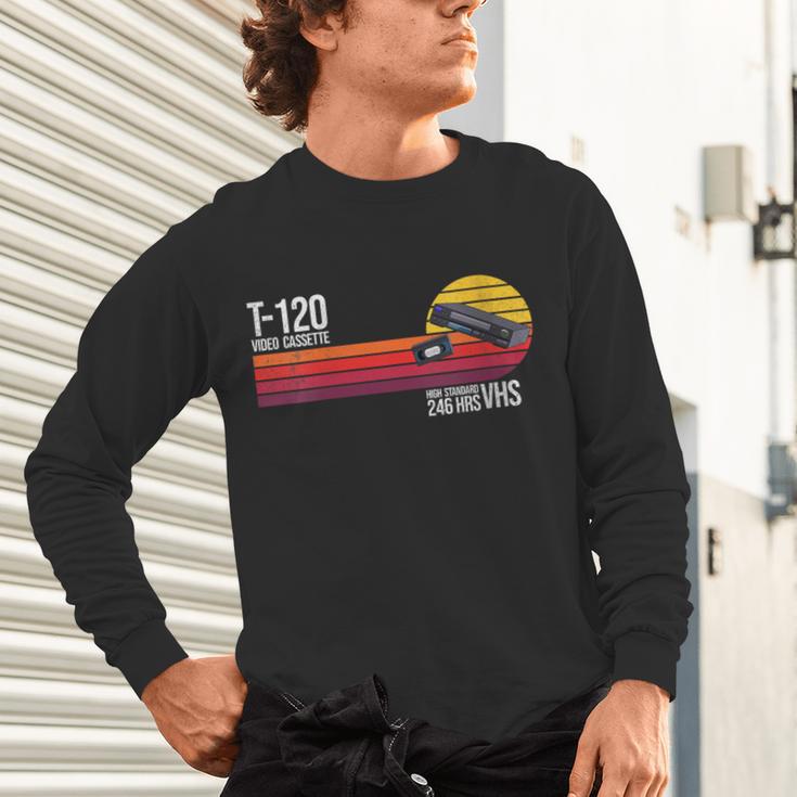 Retro 80's 90's Music Nostalgia Video Cassette Tape VHS Unisex Long Sleeve T-Shirt Retro 80's 90's Music Nostalgia Video Cassette Tape VHS Unisex Long Sleeve T-Shirt