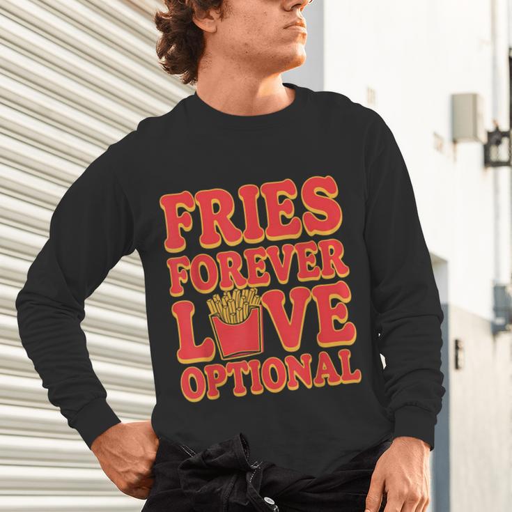 Retro Fast Food Nostalgia Vintage Diner Fries Shakes Burgers Unisex Long Sleeve T-Shirt
