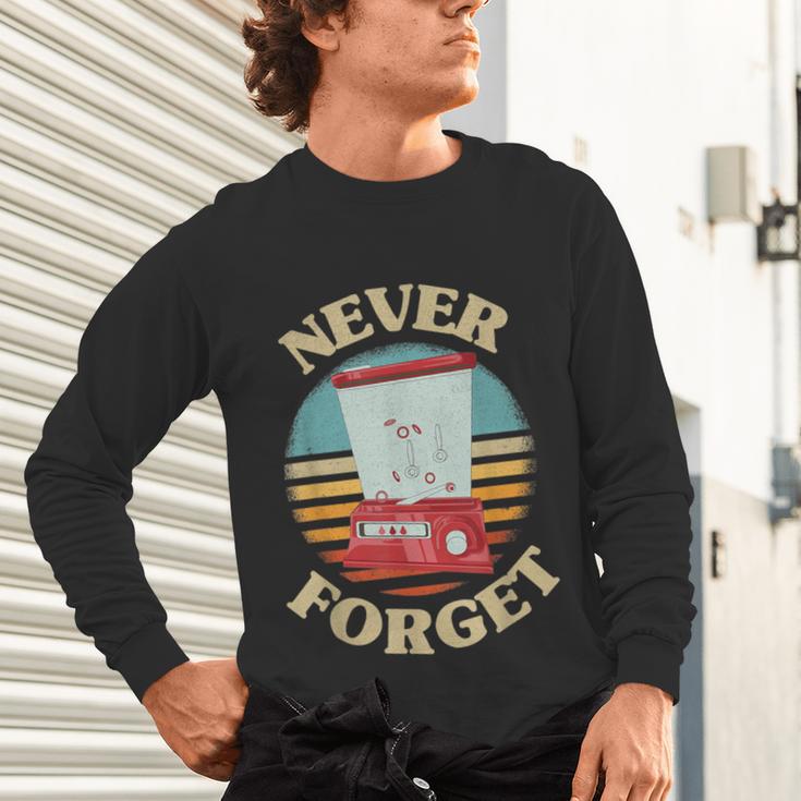 Retro Gaming Never Forget Nostalgia Vintage Unisex Long Sleeve T-Shirt