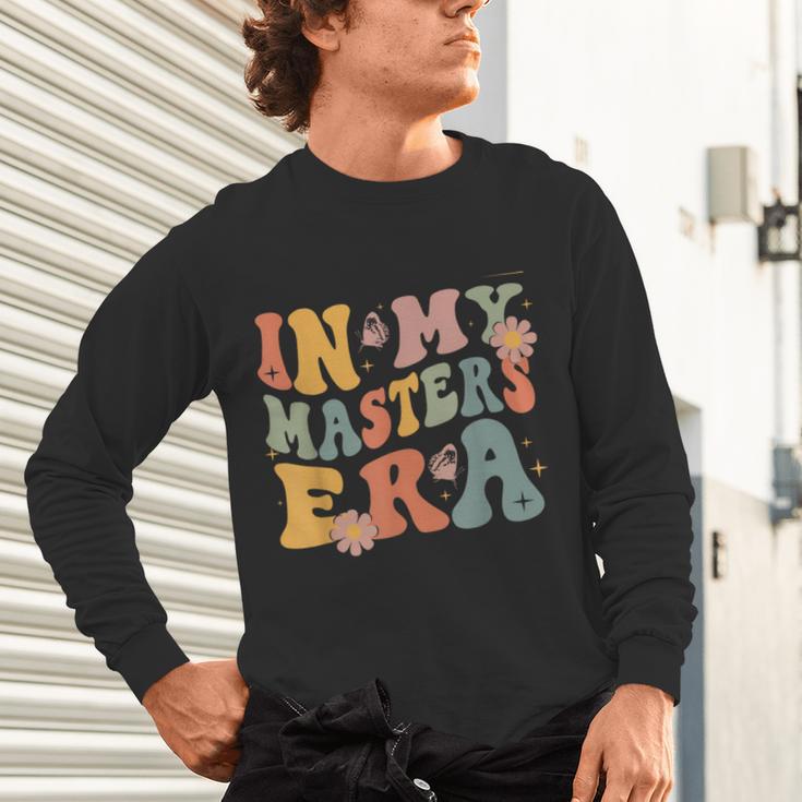 Retro Groovy In My Master's Degree Era Graduation Master Unisex Long Sleeve T-Shirt