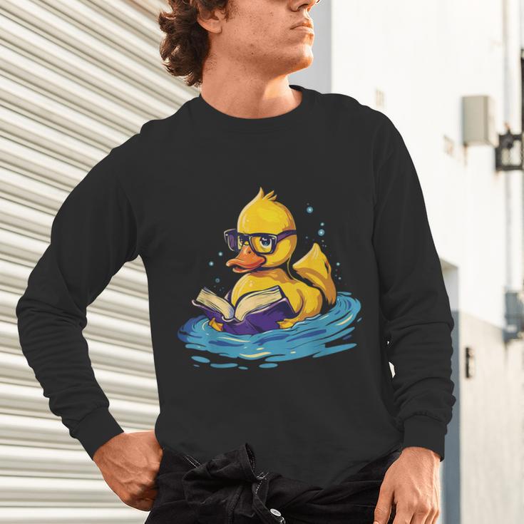 Rubber Duck Reading Book Swim Rubber Duckling Rubber Duckie Unisex Long Sleeve T-Shirt Rubber Duck Reading Book Swim Rubber Duckling Rubber Duckie Unisex Long Sleeve T-Shirt