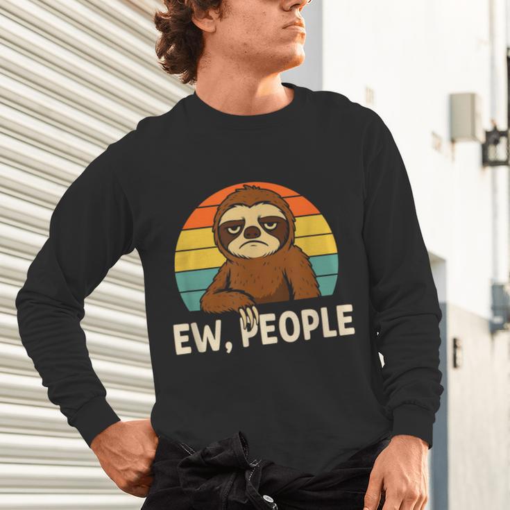 Sarcastic Sloth Introvert Anti Social Unisex Long Sleeve T-Shirt Sarcastic Sloth Introvert Anti Social Unisex Long Sleeve T-Shirt