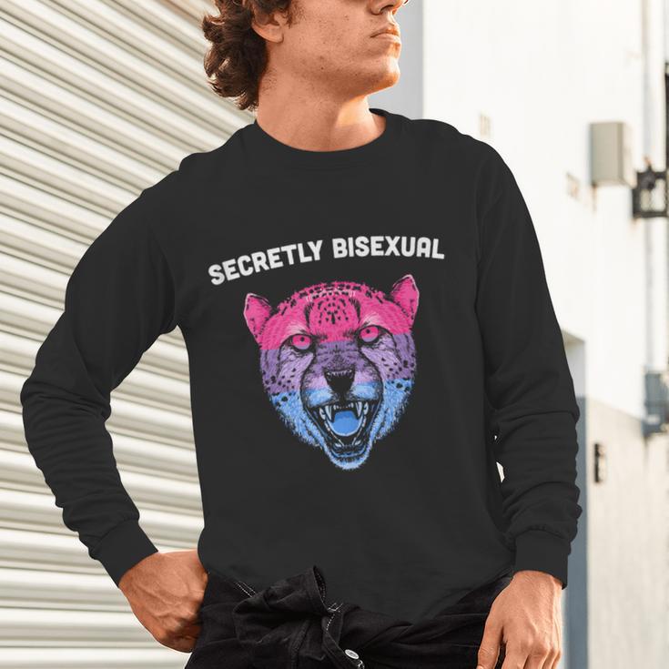 Secretly Bisexual Bi Introvert Bi Pride Antisocial LGBTQ Unisex Long Sleeve T-Shirt