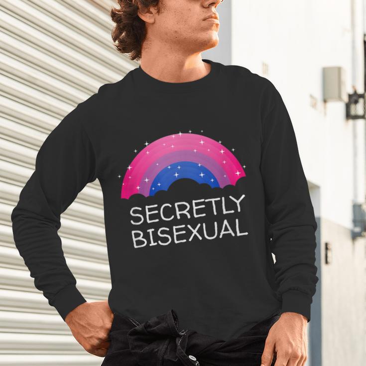 Secretly Bisexual Bi Introvert Bi Pride Antisocial LGBTQ Unisex Long Sleeve T-Shirt