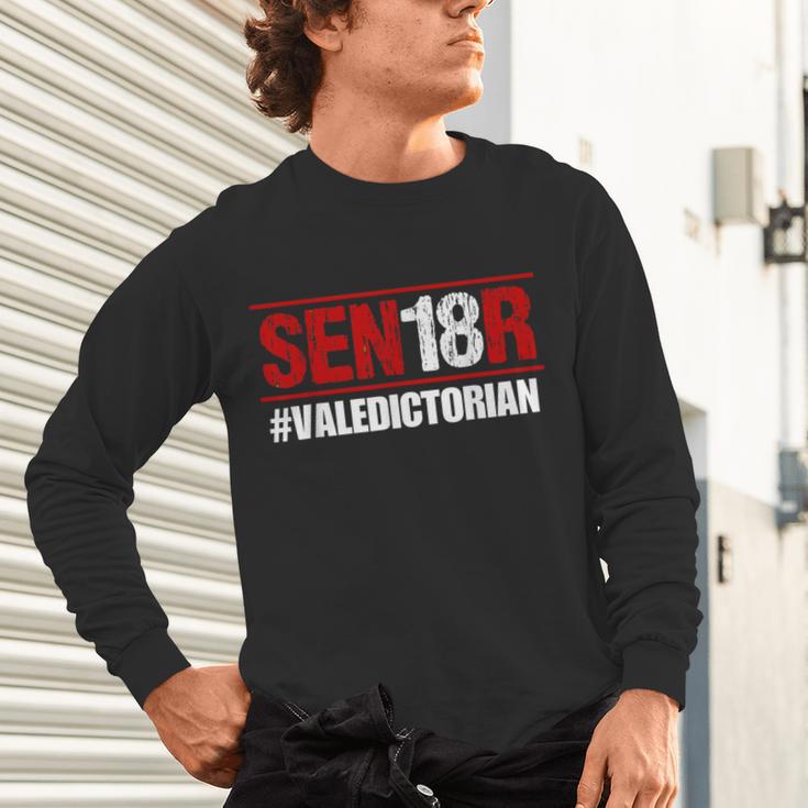 Senior 2018 Valedictorian School Colors Graduation Unisex Long Sleeve T-Shirt