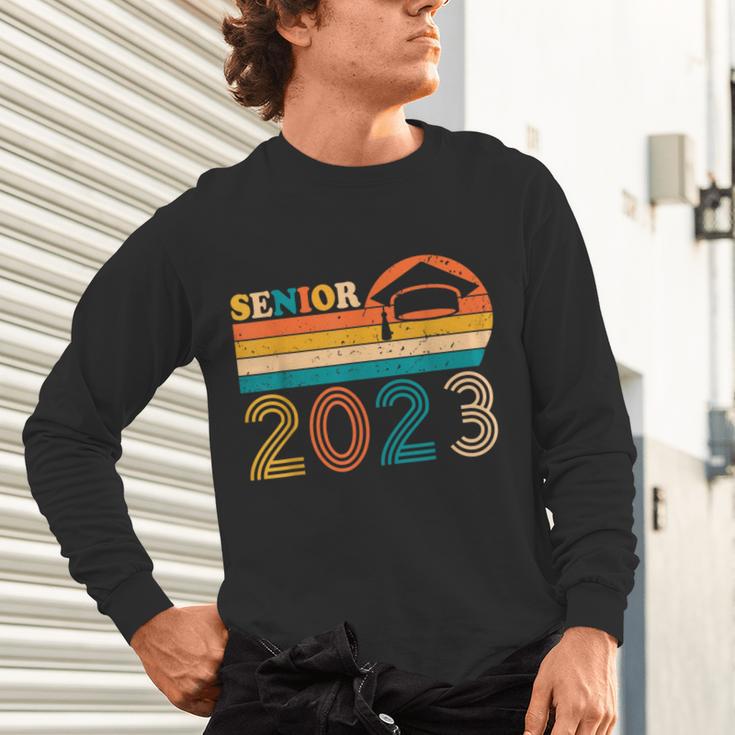 Senior 2023 Retro Class Of 2023 Seniors Graduation 23 Unisex Long Sleeve T-Shirt
