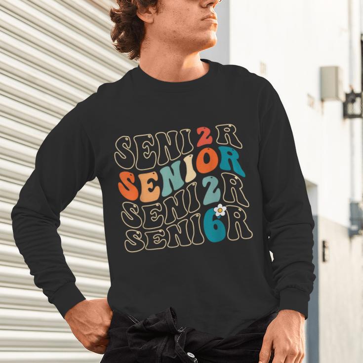 Senior 2026 Class Of 2026 Retro Groovy Graduation Grad Women Unisex Long Sleeve T-Shirt