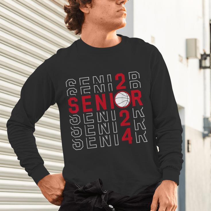 Senior Class Of 2024 Graduation 2024 Maroon Basketball Unisex Long Sleeve T-Shirt