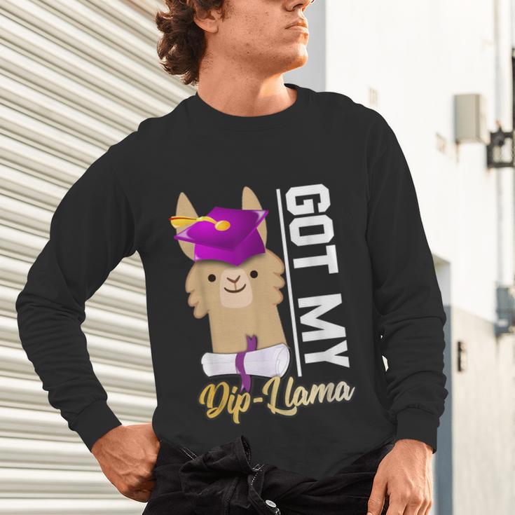 Senior Graduation TShirt 2019 Got My Diploma Llama Pun Shirt Unisex Long Sleeve T-Shirt
