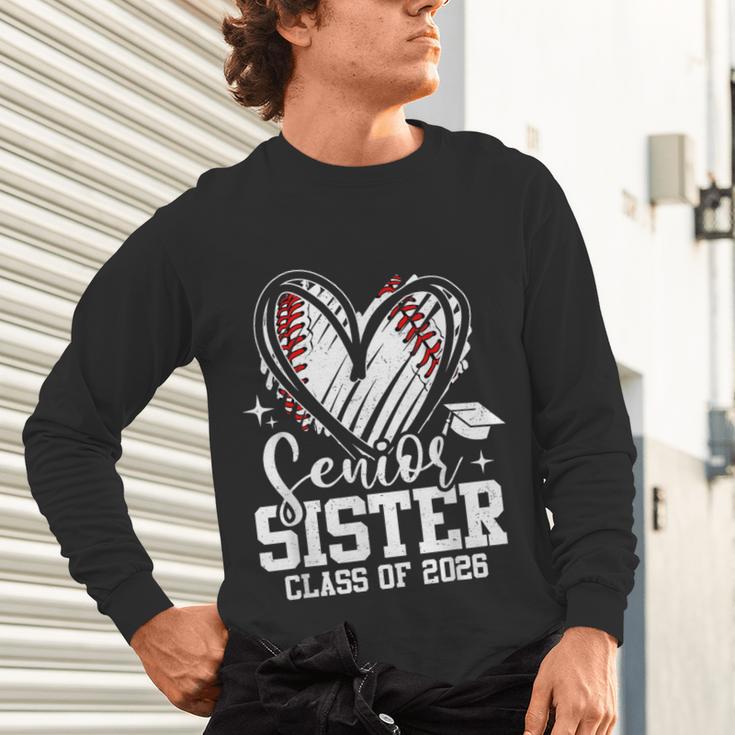 Senior Sister Class Of 2026 Baseball Graduation Heart Unisex Long Sleeve T-Shirt