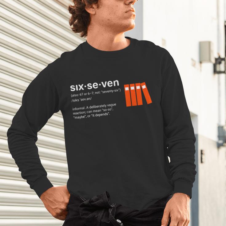 Six Seven Meme Reading Book Lover 6-7 67 Definition Unisex Long Sleeve T-Shirt Six Seven Meme Reading Book Lover 6-7 67 Definition Unisex Long Sleeve T-Shirt