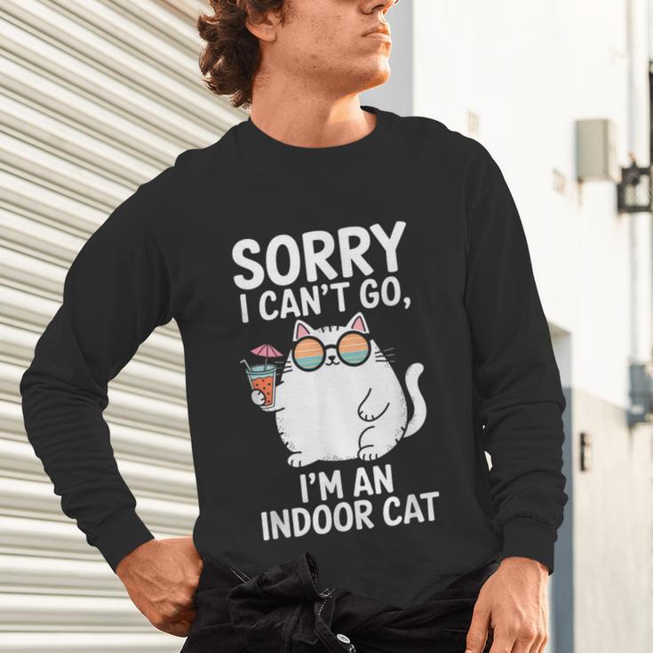 Sorry I Can’t Go I’m An Indoor Cat Introvert Cat Unisex Long Sleeve T-Shirt Sorry I Can’t Go I’m An Indoor Cat Introvert Cat Unisex Long Sleeve T-Shirt