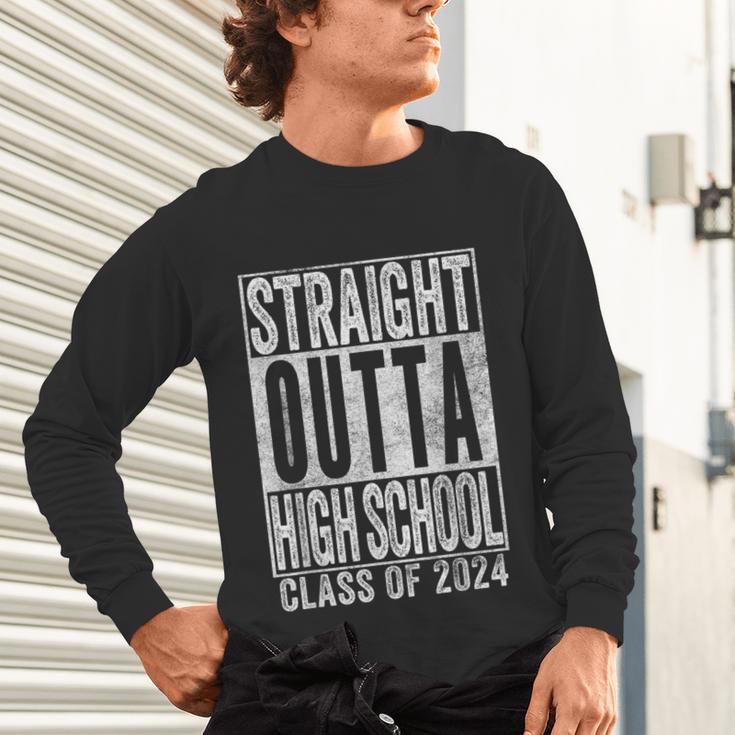 STRAIGHT OUTTA HIGH SCHOOL Graduation Class Of 2024 Senior Unisex Long Sleeve T-Shirt