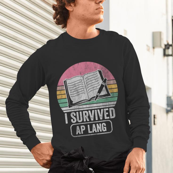I Survived AP Lang Retro Book Graphic Unisex Long Sleeve T-Shirt