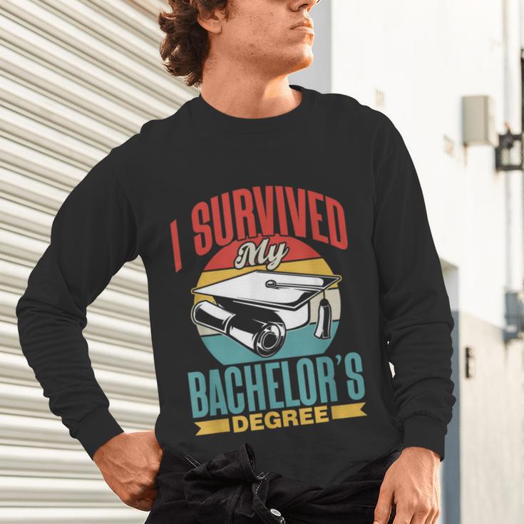 I Survived My Bachelor's Degree Party Bachelor Graduation Unisex Long Sleeve T-Shirt