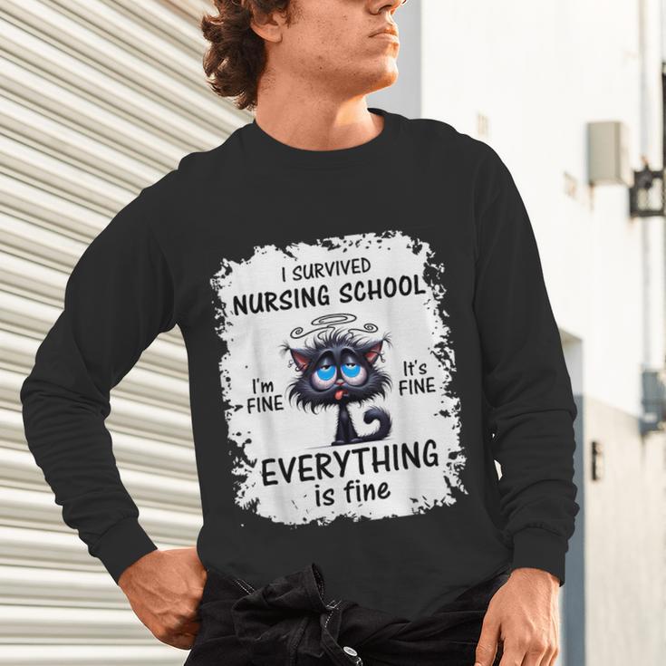 I Survived Nursing School Graduation 2025 Unisex Long Sleeve T-Shirt