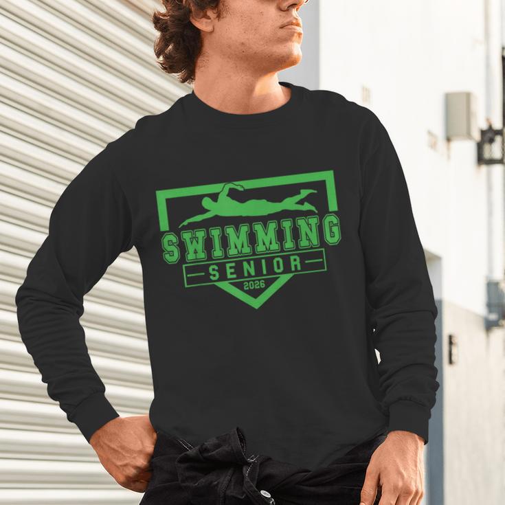 Swimming Senior Night Swim Senior 2026 Graduation 32 Unisex Long Sleeve T-Shirt